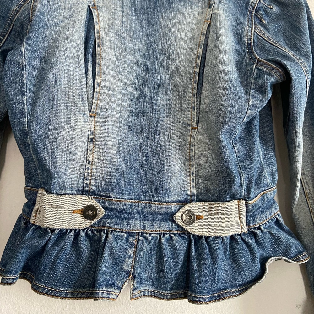 DKNY ruffle denim jacket - Picture 6 of 6